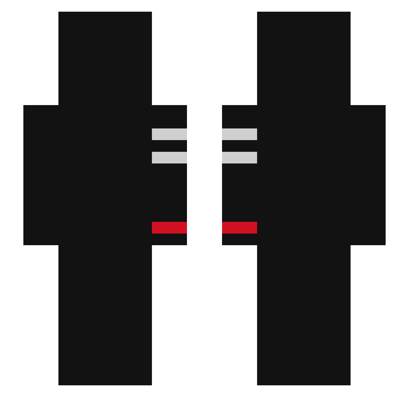 qseg Minecraft skin, front and back view