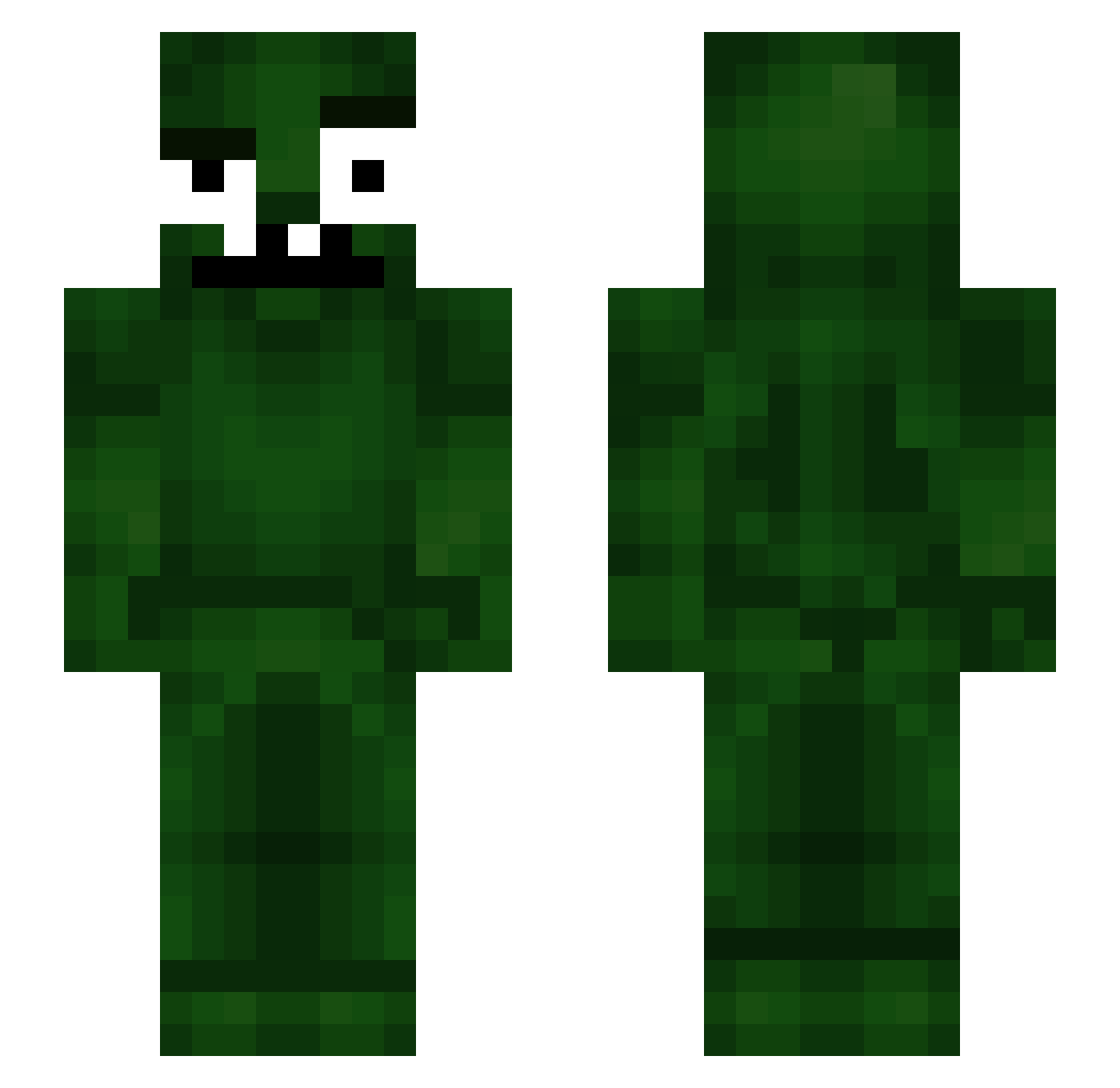 CMitts Minecraft skin, front and back view