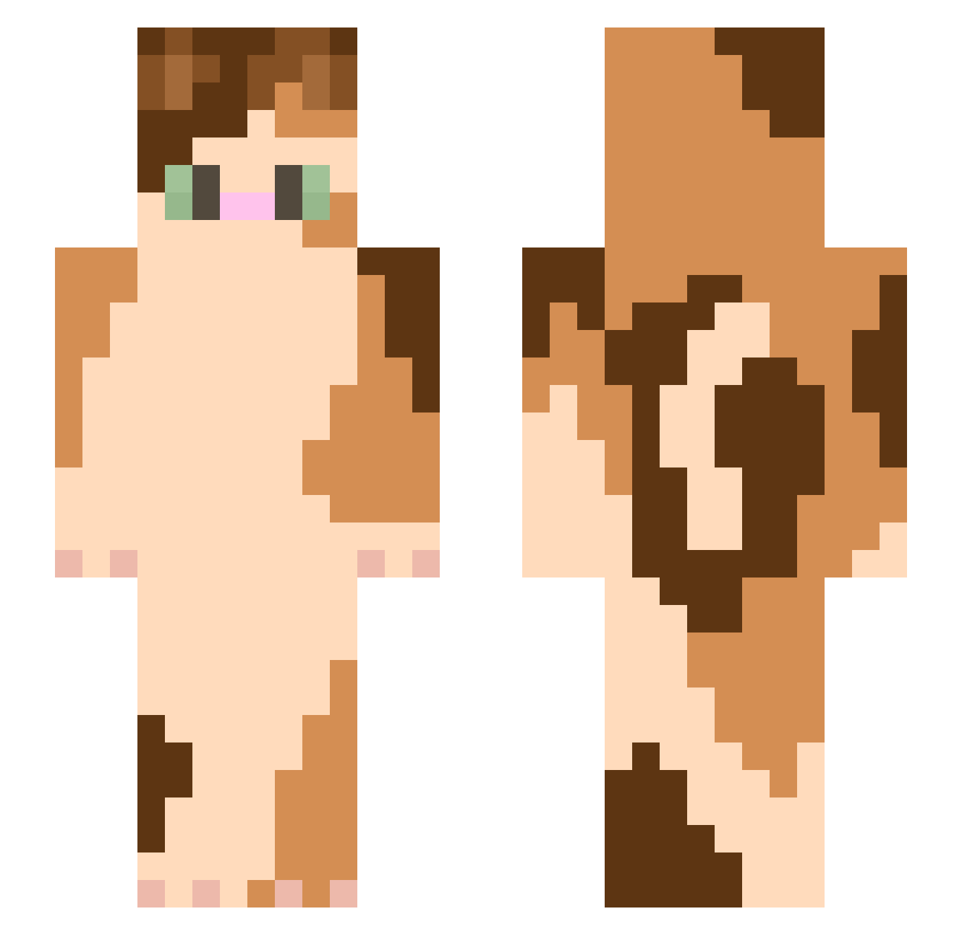 Oak_Storm Minecraft skin, front and back view