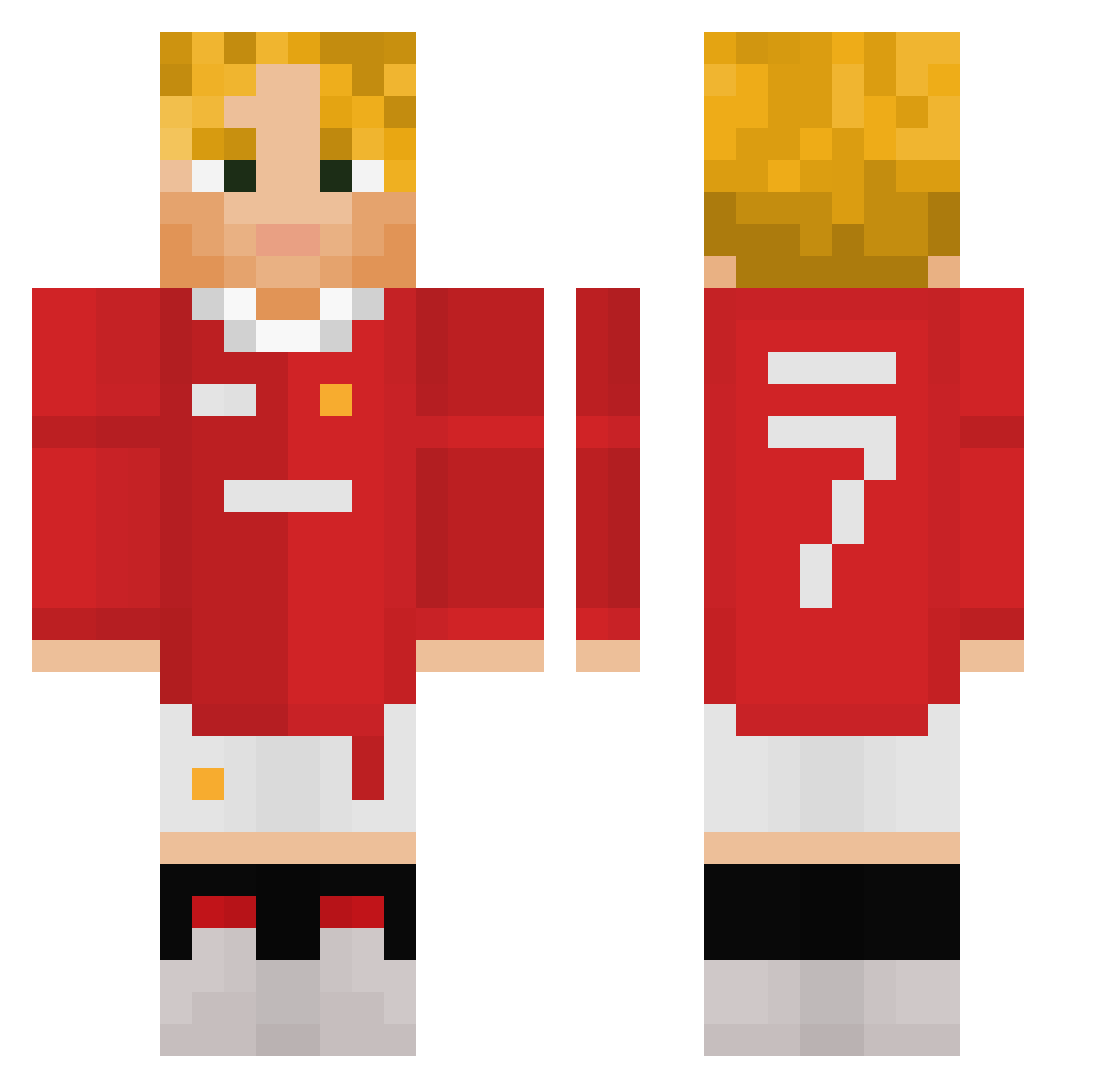 VeDDer2 Minecraft skin, front and back view