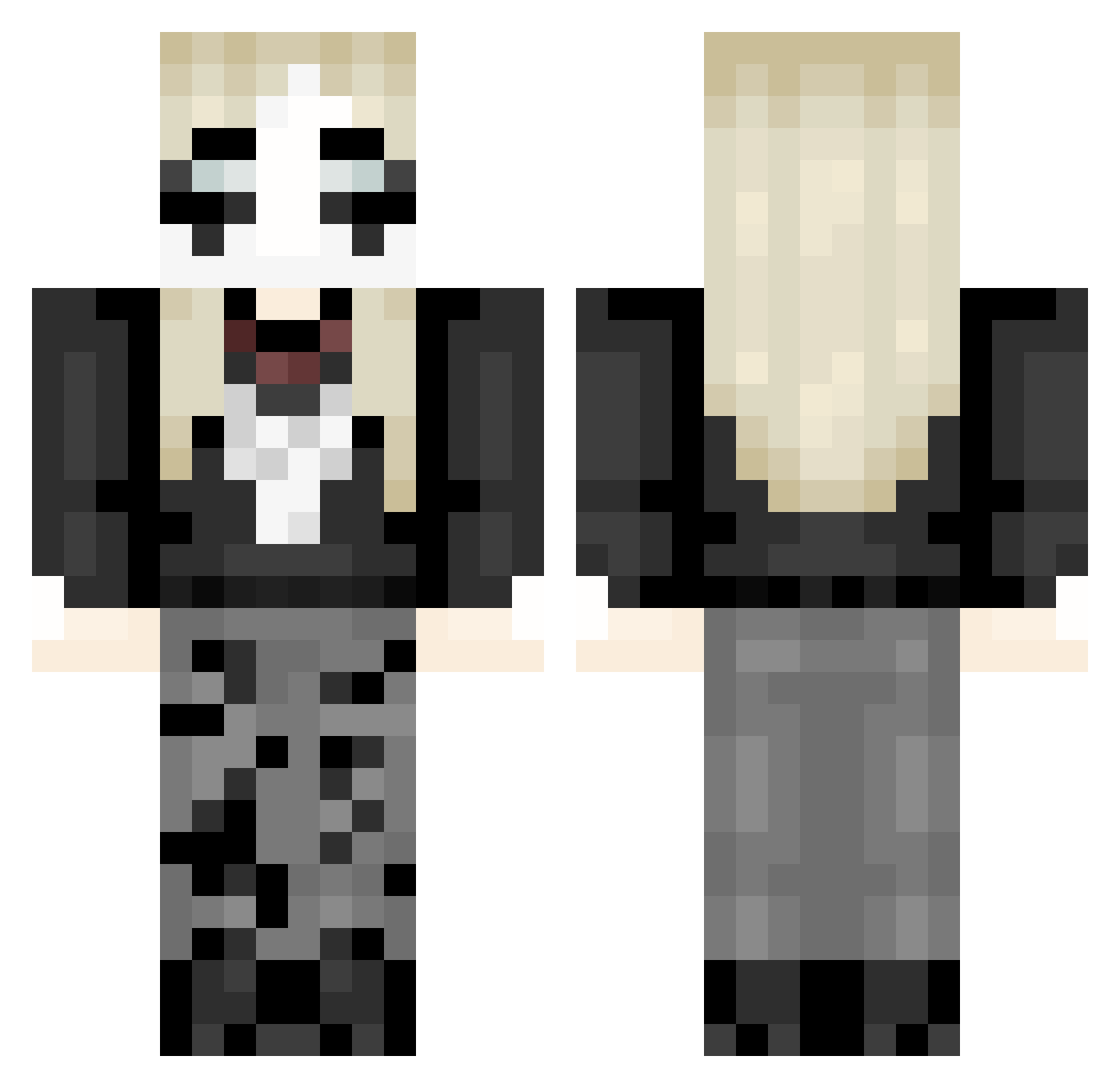 Rampage_Ricky Minecraft skin, front and back view