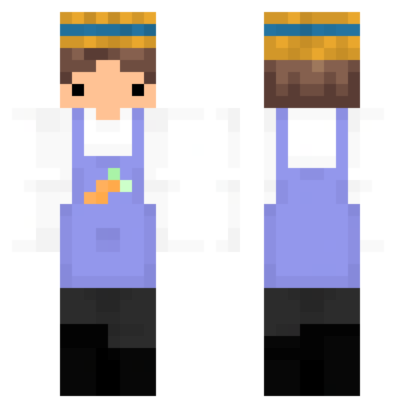 kybiszczan Minecraft skin, front and back view