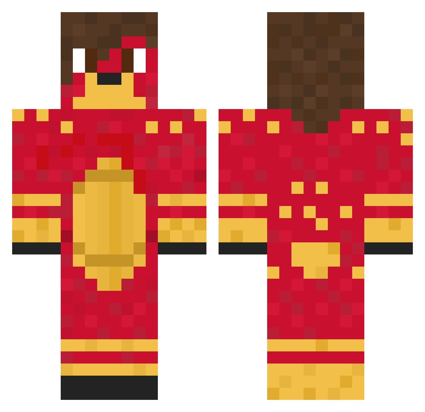 FerronTheDeer Minecraft skin, front and back view