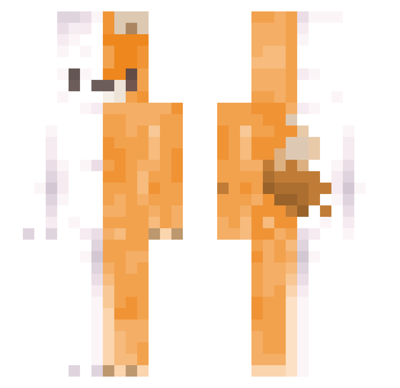 Quack_quack_0206 Minecraft skin, front and back view