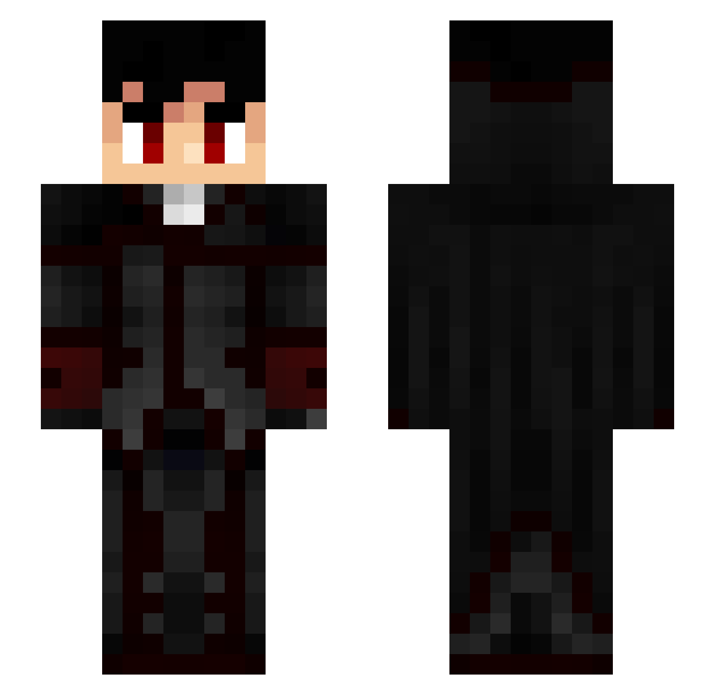 Poggernoa Minecraft skin, front and back view