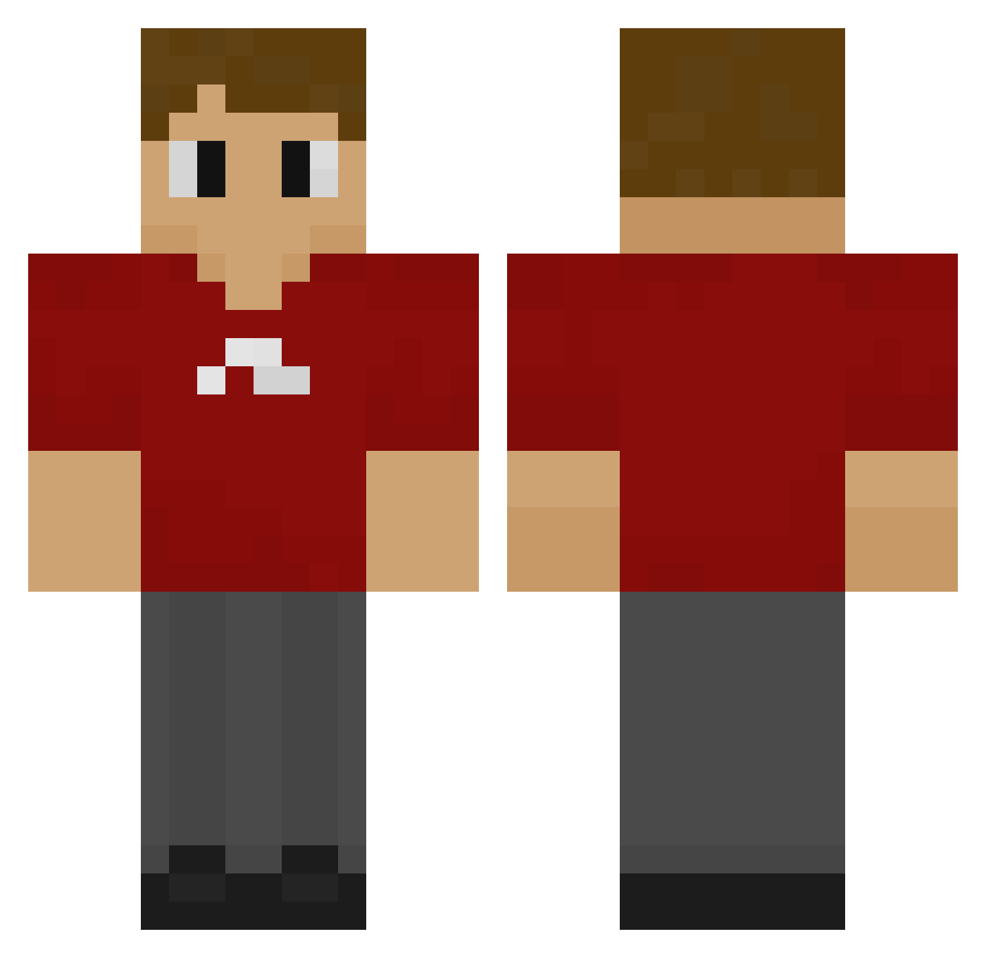 laxzyman Minecraft skin, front and back view