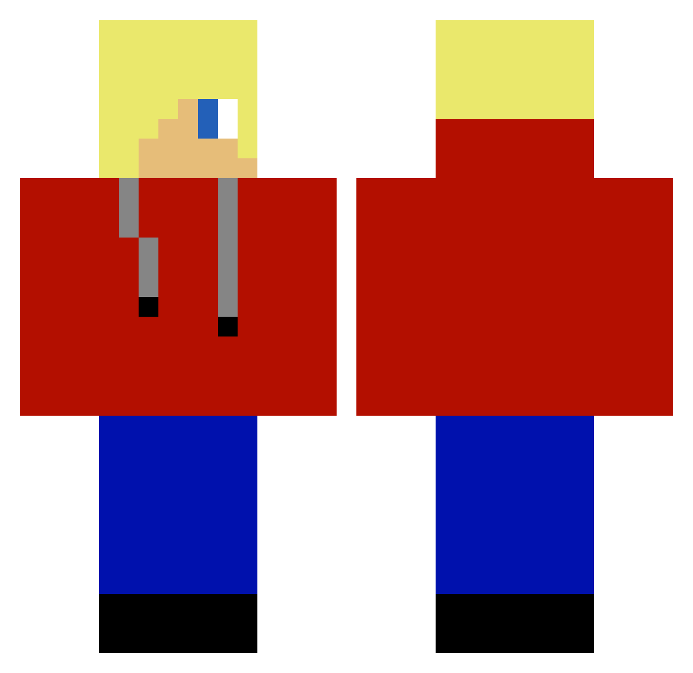 hFx_Fearz Minecraft skin, front and back view