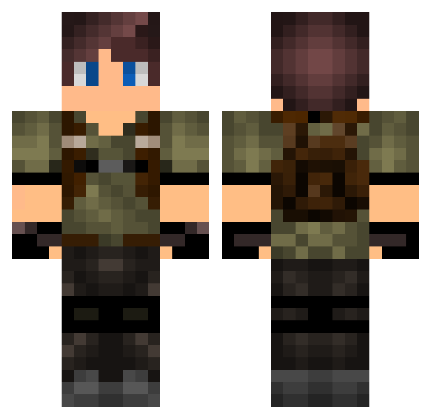 CaptainGenscher Minecraft skin, front and back view