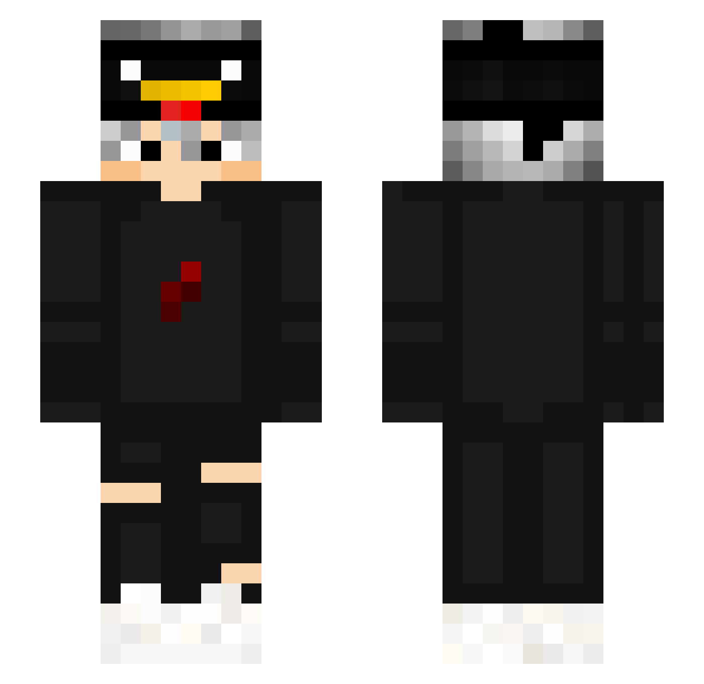 ITZkillerX Minecraft skin, front and back view
