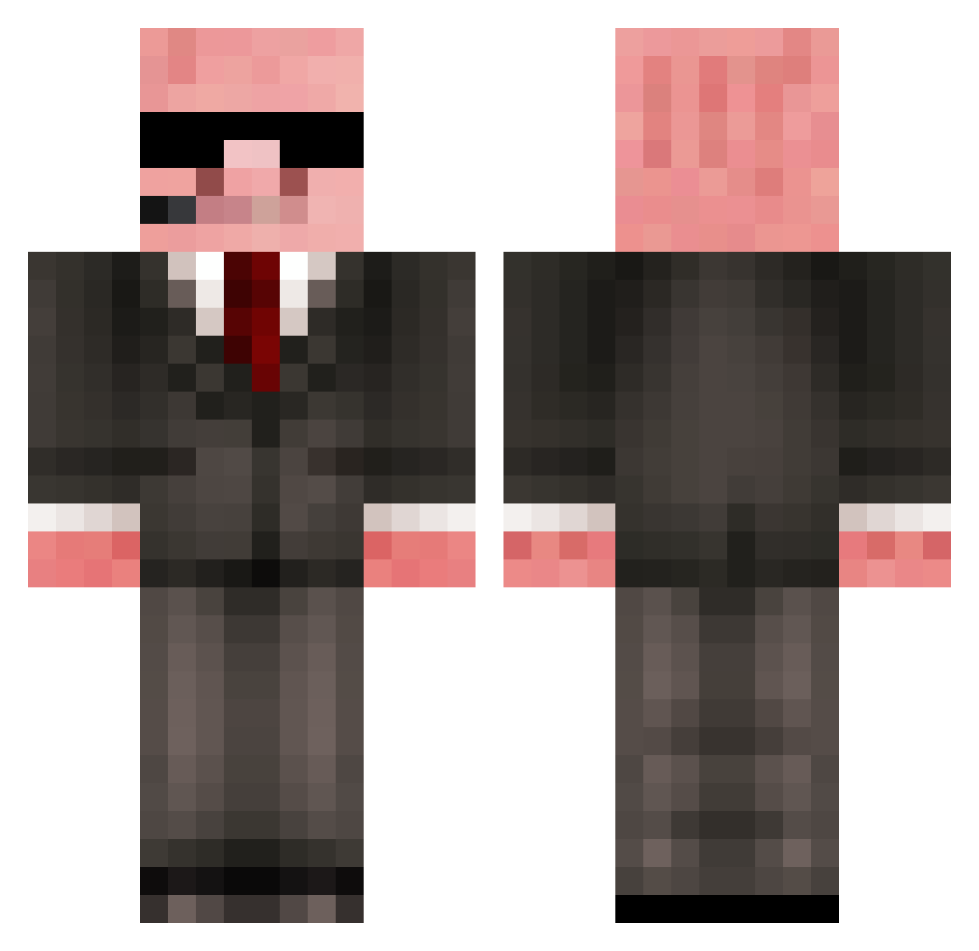 Schwein4649 Minecraft skin, front and back view