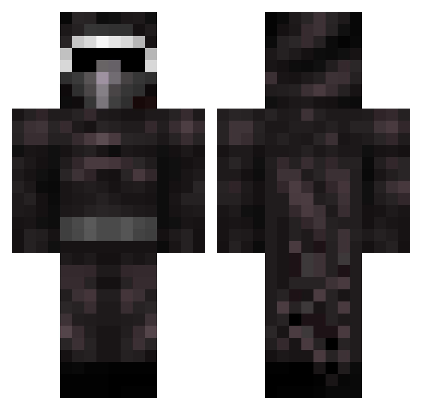 Kaficreme Minecraft skin, front and back view