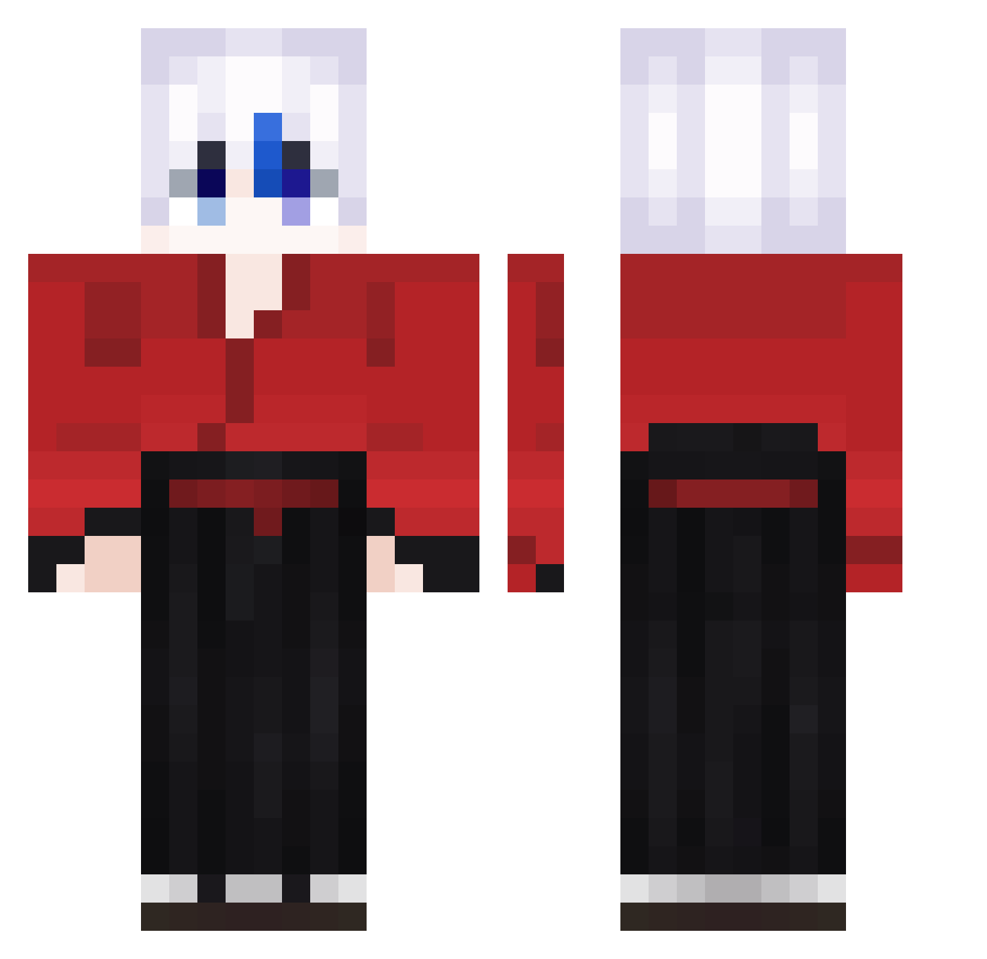 oSplqsh Minecraft skin, front and back view