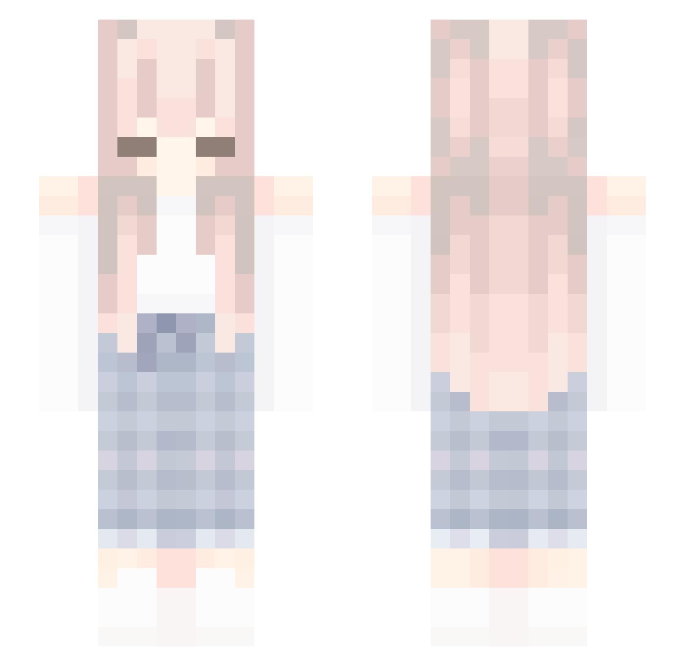 Vttvta Minecraft skin, front and back view