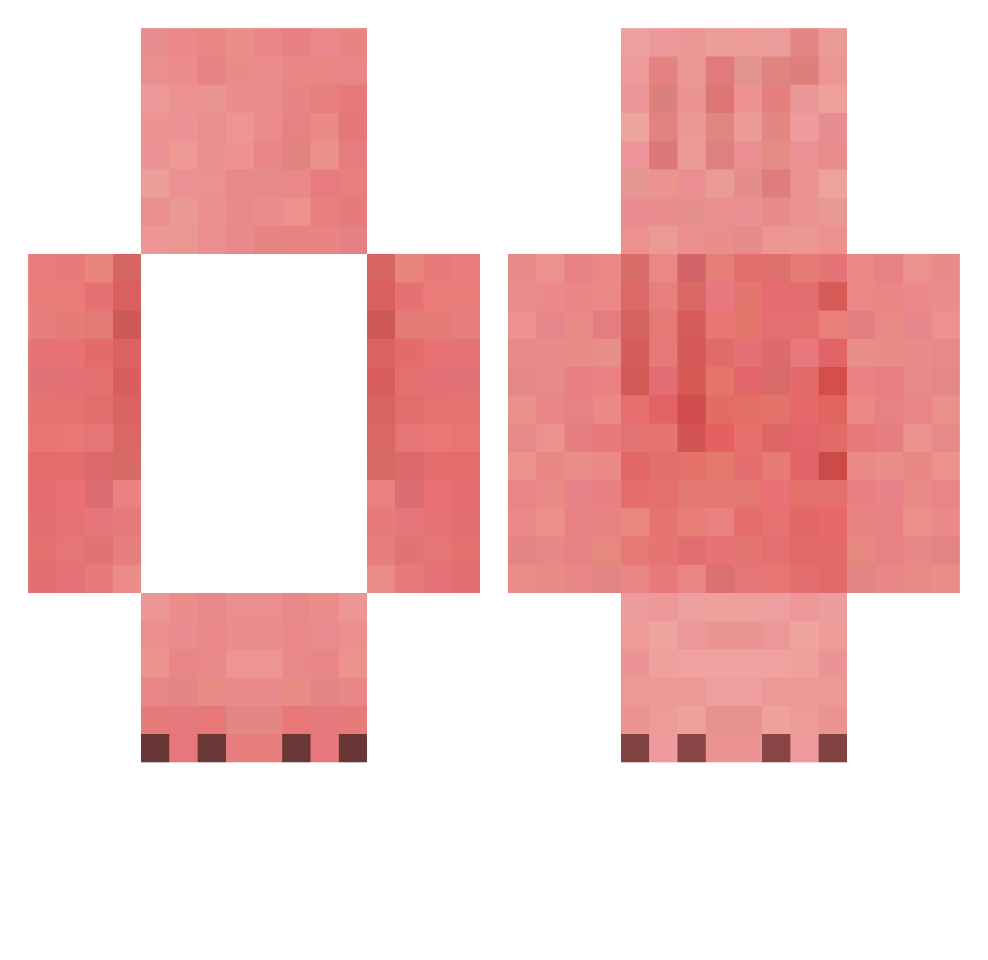 qtardo Minecraft skin, front and back view