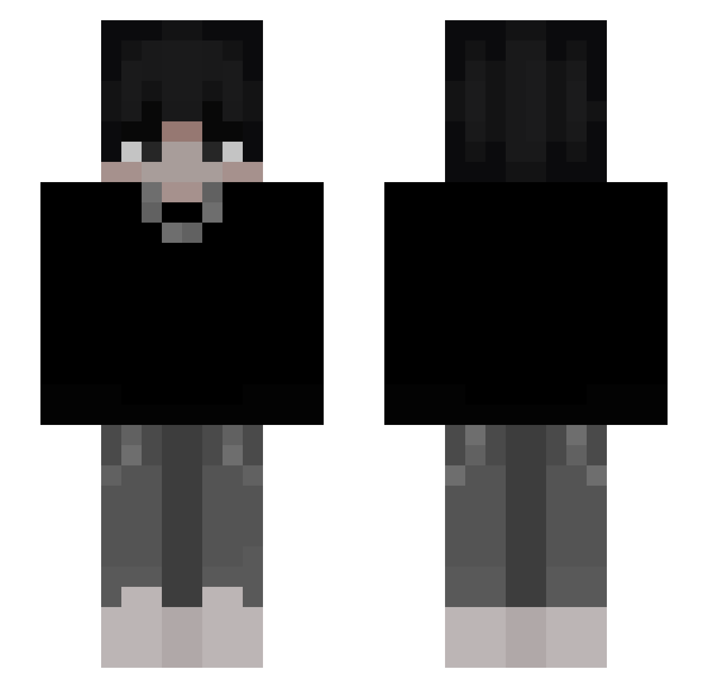 welivelovelie Minecraft skin, front and back view