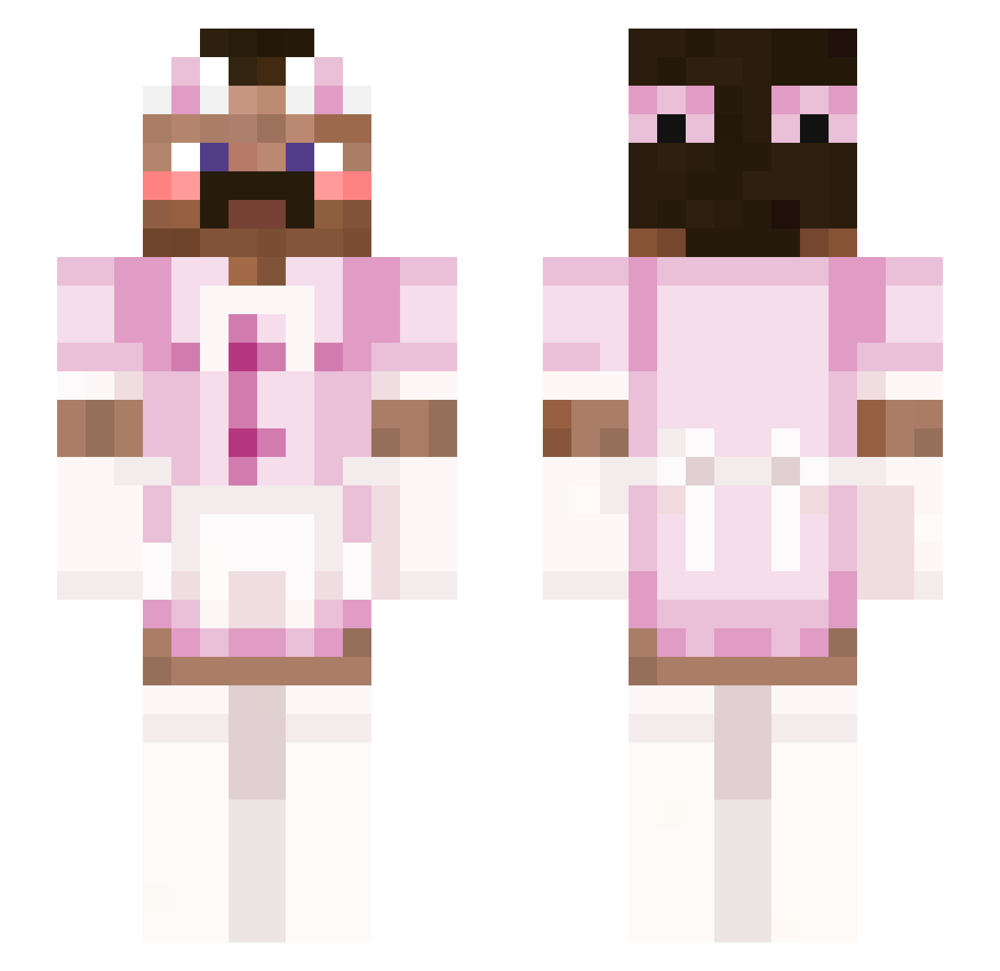 WalmartTapwater Minecraft skin, front and back view