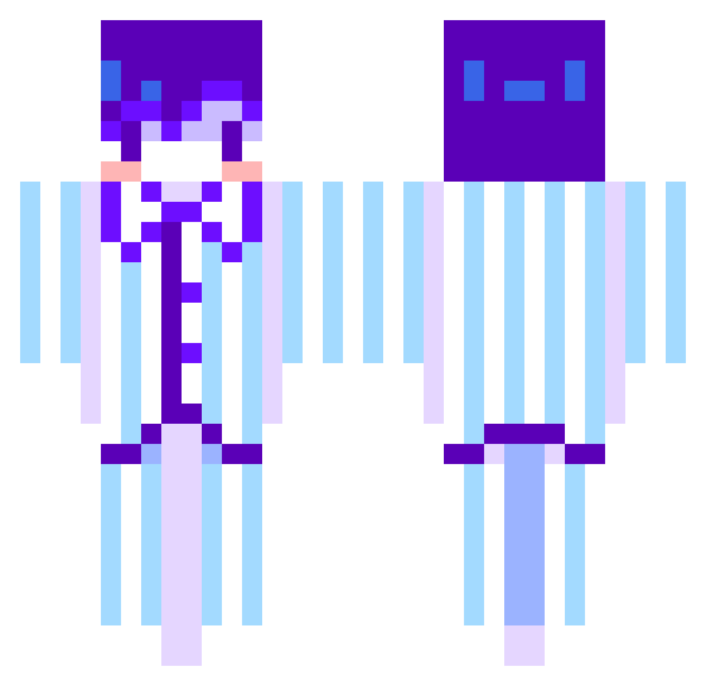 TheHypnotix Minecraft skin, front and back view