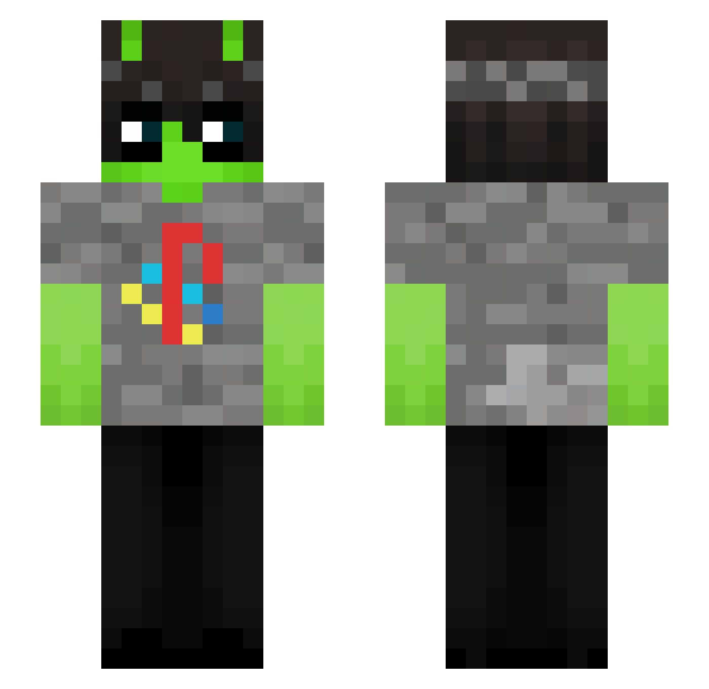 dzony21 Minecraft skin, front and back view