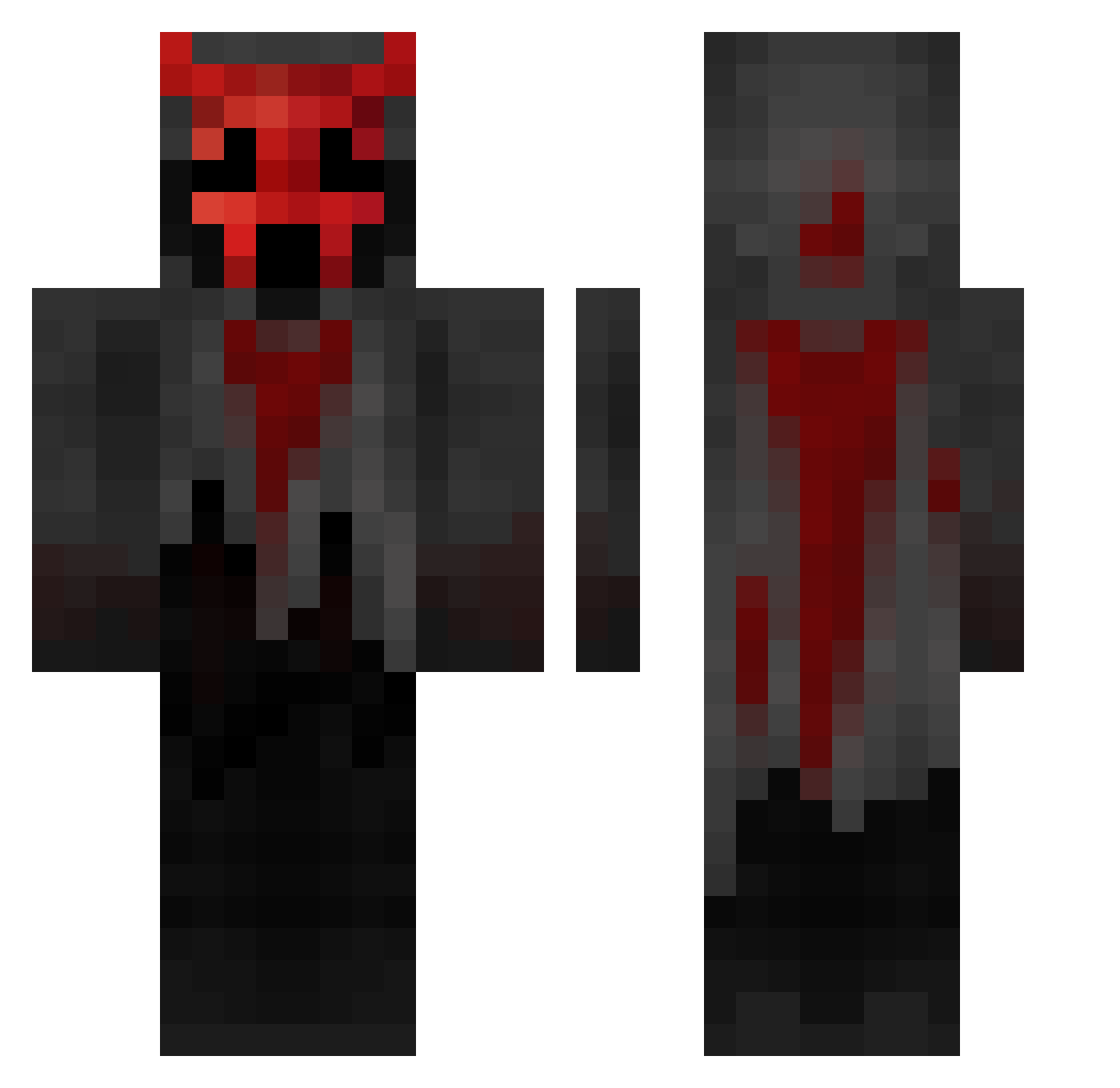 Zgamergostygirl Minecraft skin, front and back view