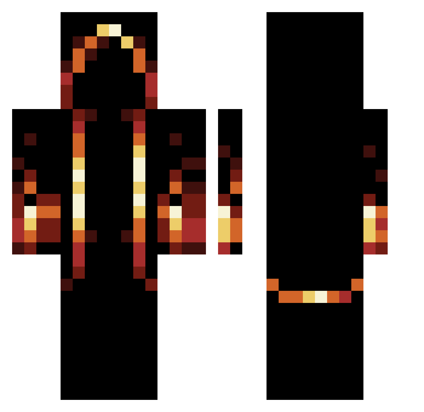 ShadowedGuardian Minecraft skin, front and back view