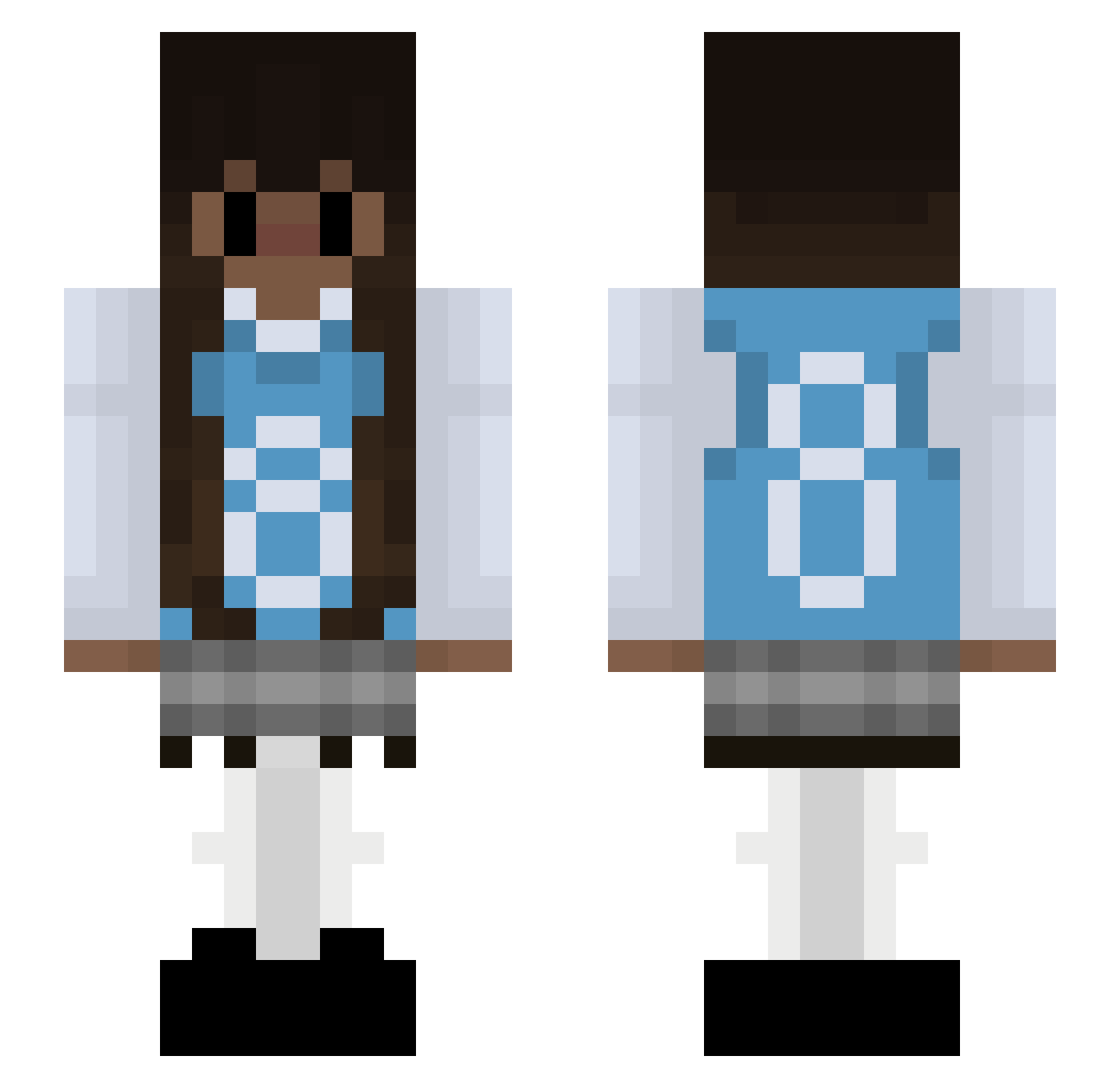 Whhippin Minecraft skin, front and back view
