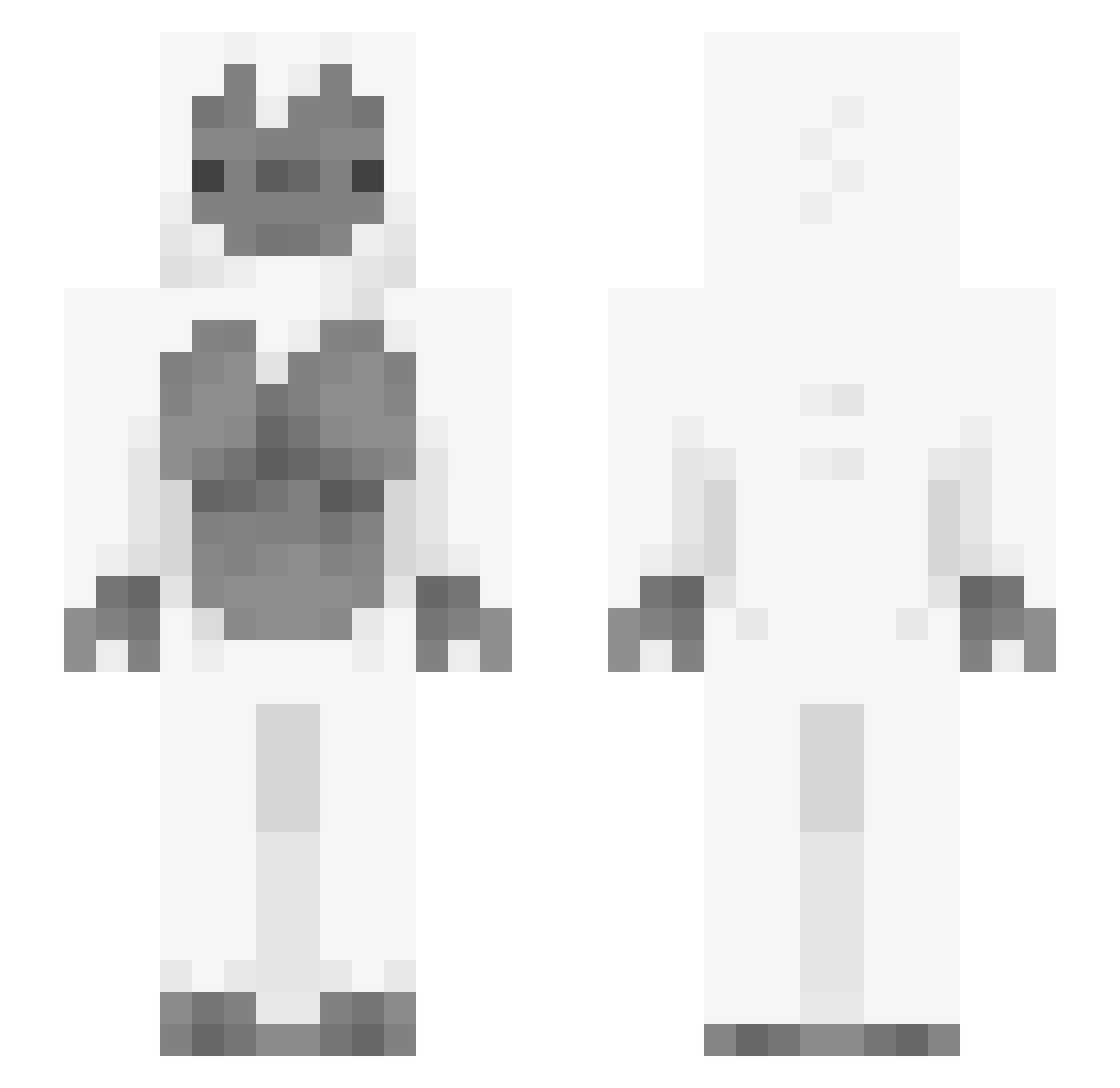 Mximm Minecraft skin, front and back view