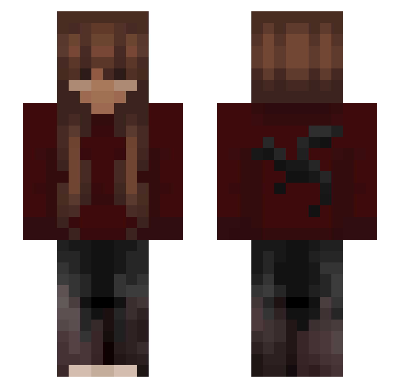 Kajikasu Minecraft skin, front and back view