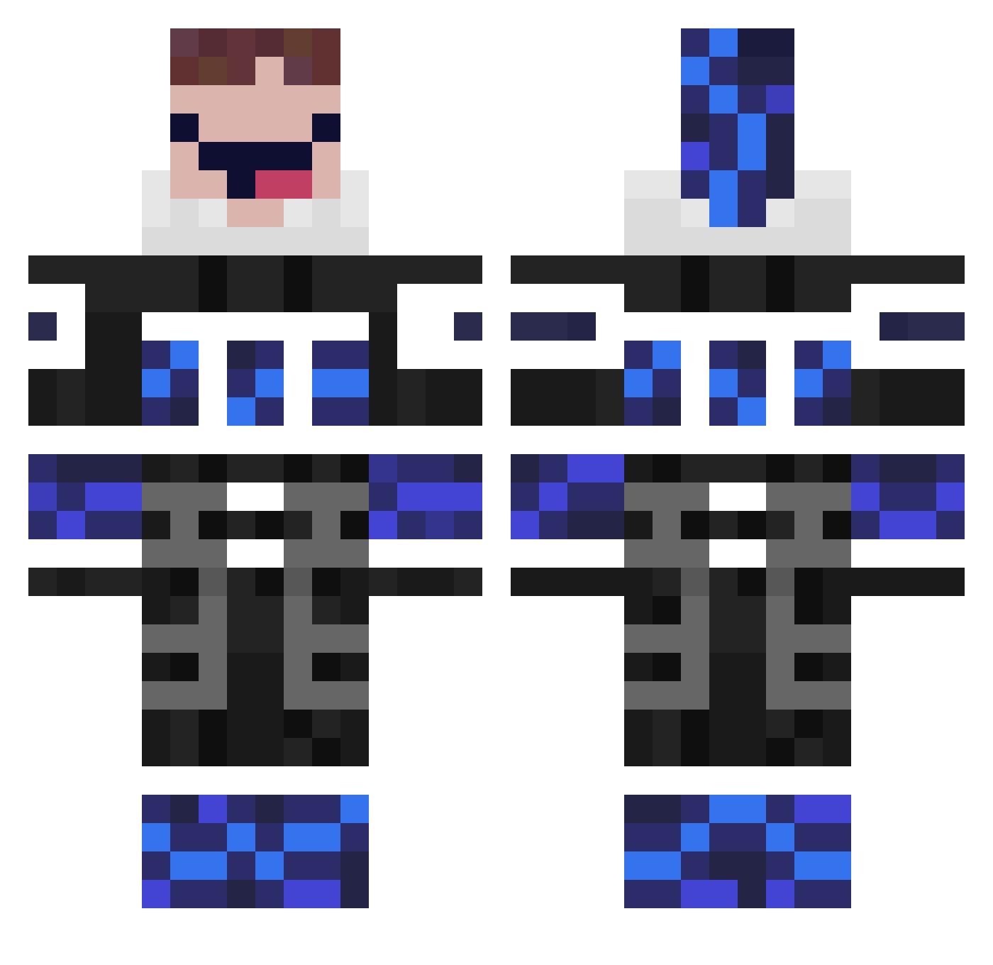 FazeGregPaul Minecraft skin, front and back view