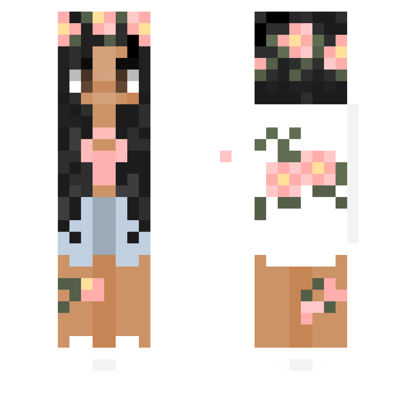 SygtGodtNavn Minecraft skin, front and back view