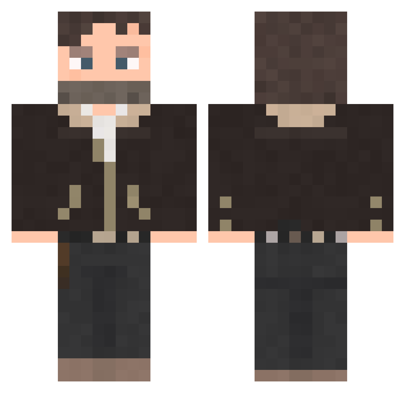 Mrjoohn Minecraft skin, front and back view
