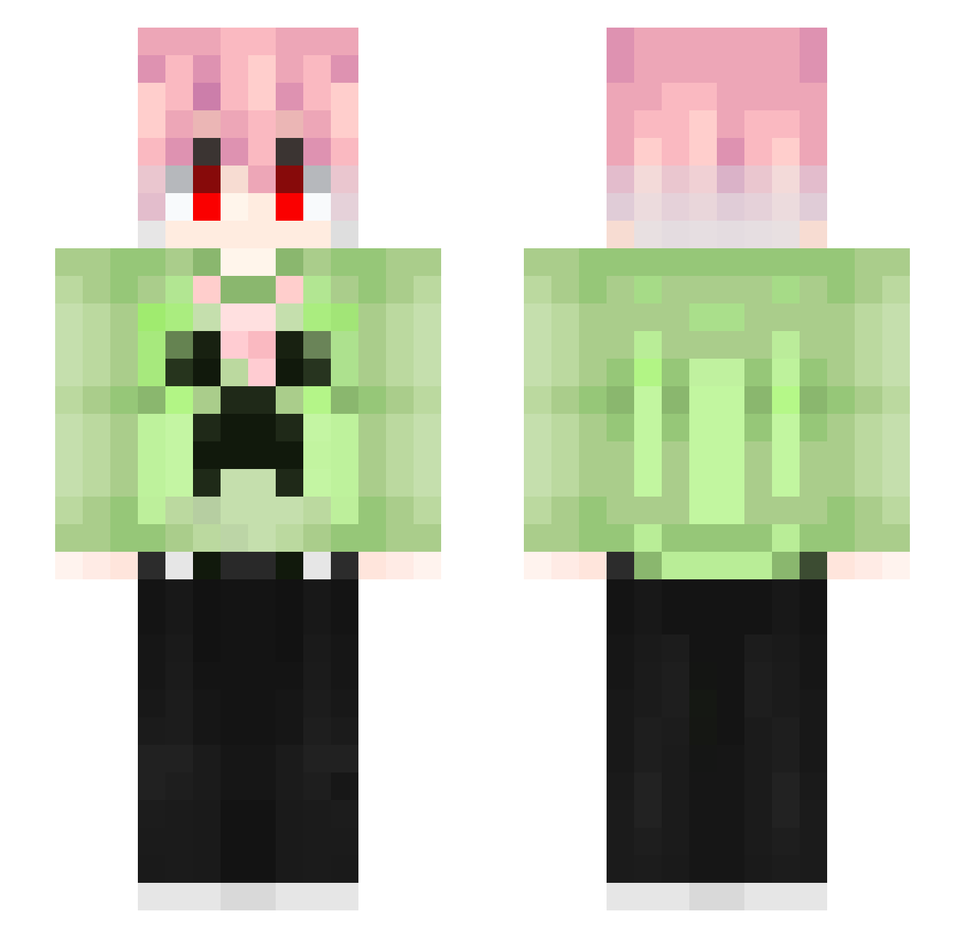 xiaoniao888 Minecraft skin, front and back view