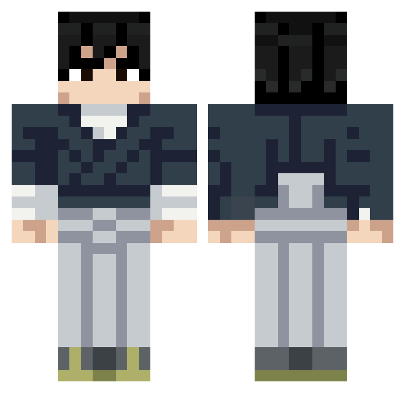 yutaaARG Minecraft skin, front and back view