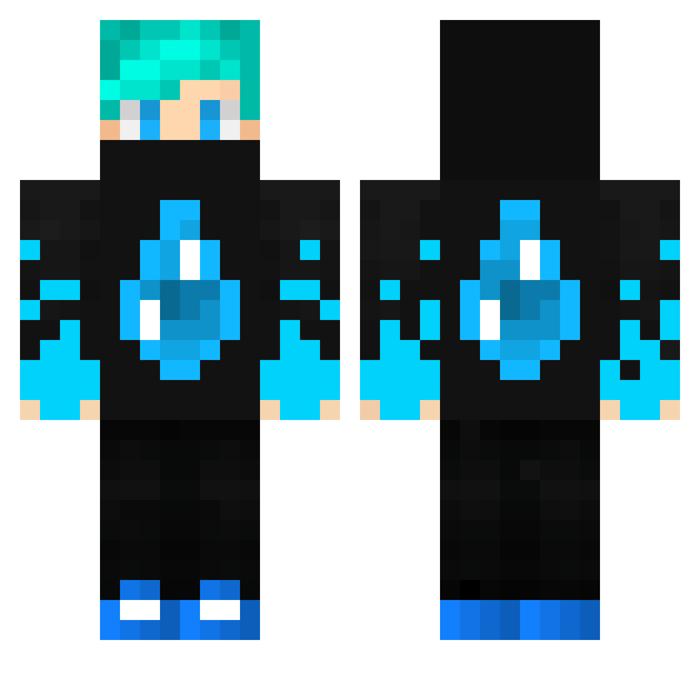 Alon_15 Minecraft skin, front and back view