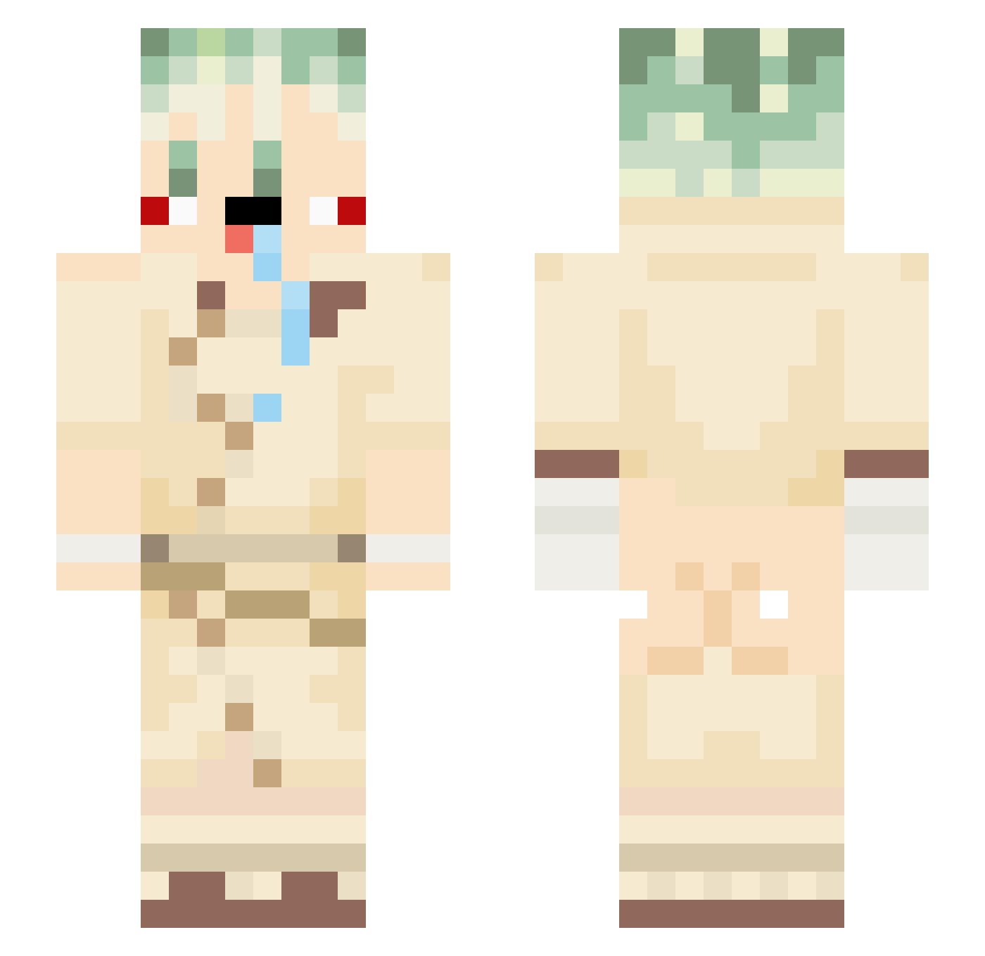 The_bl4DE_boss Minecraft skin, front and back view