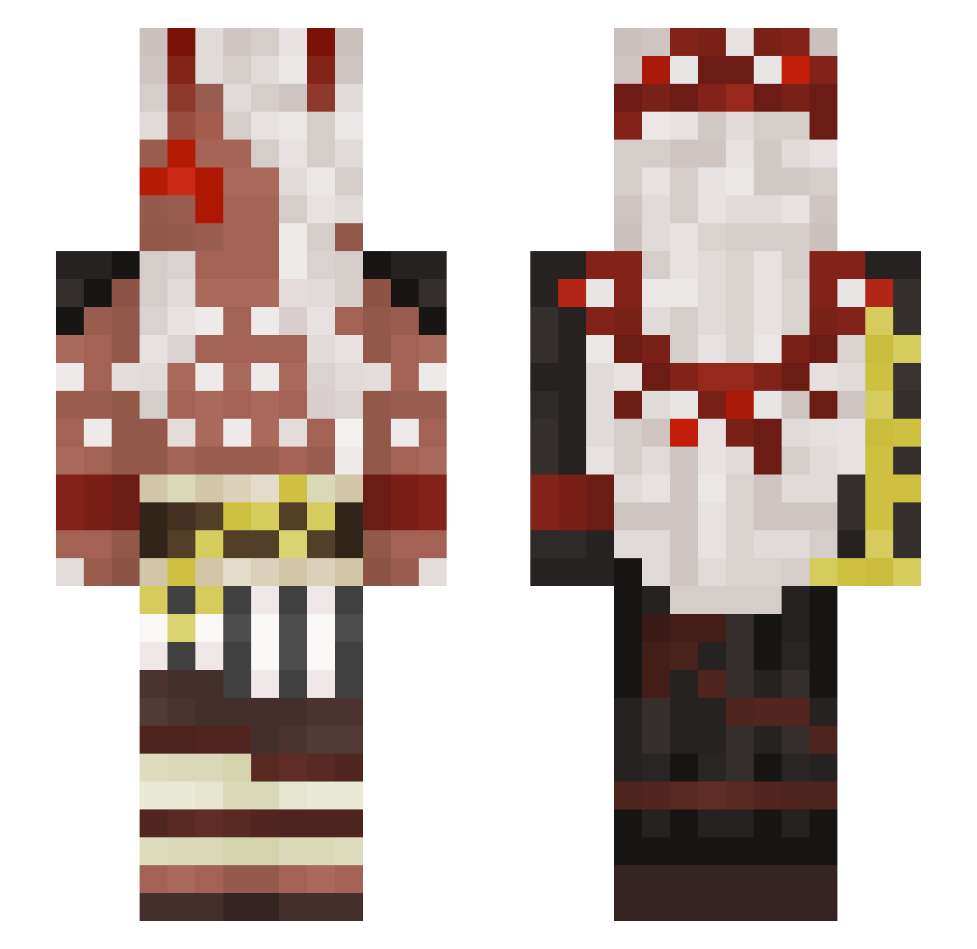 TheRadianceMC Minecraft skin, front and back view