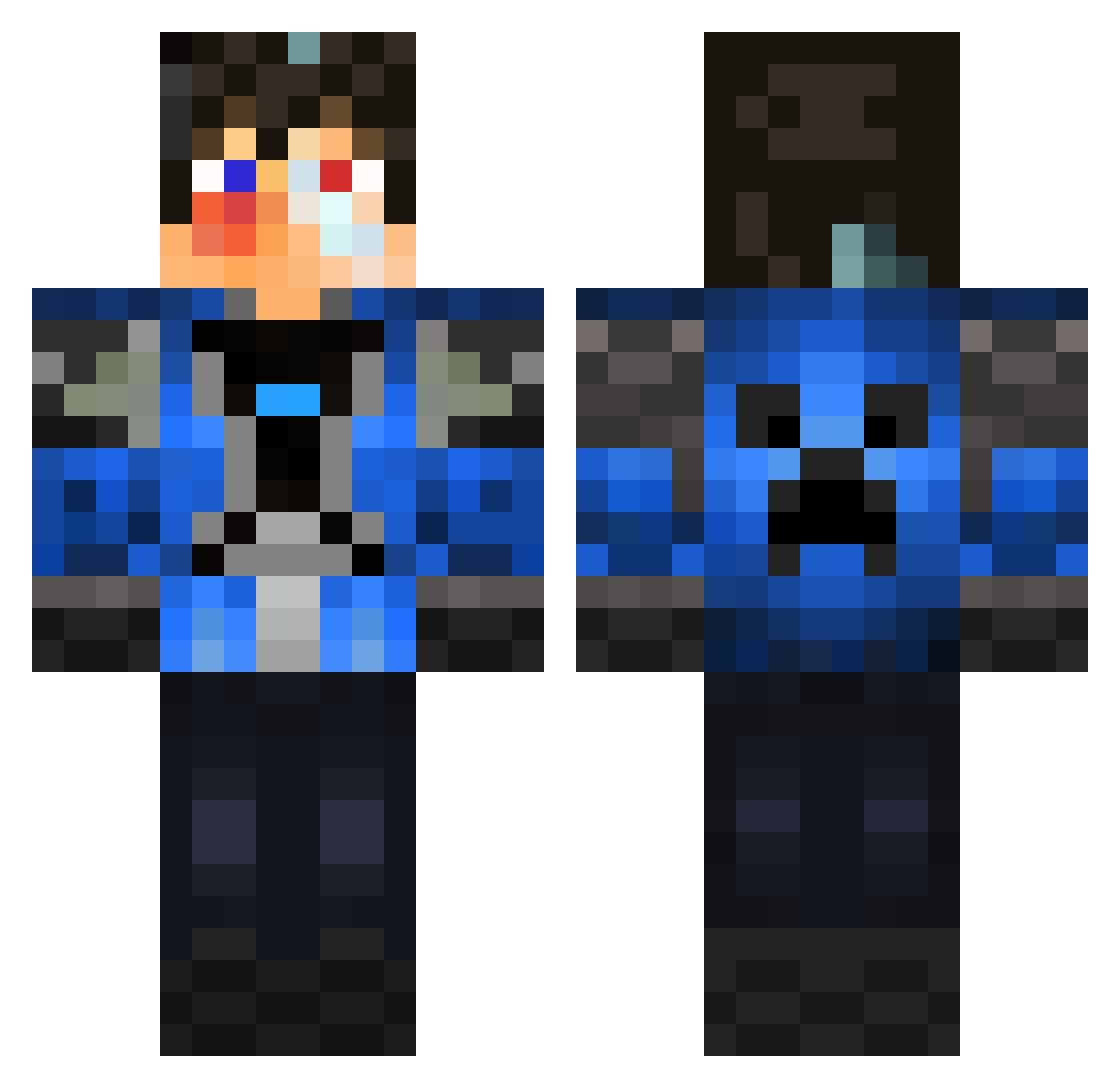 ExpectedAName Minecraft skin, front and back view