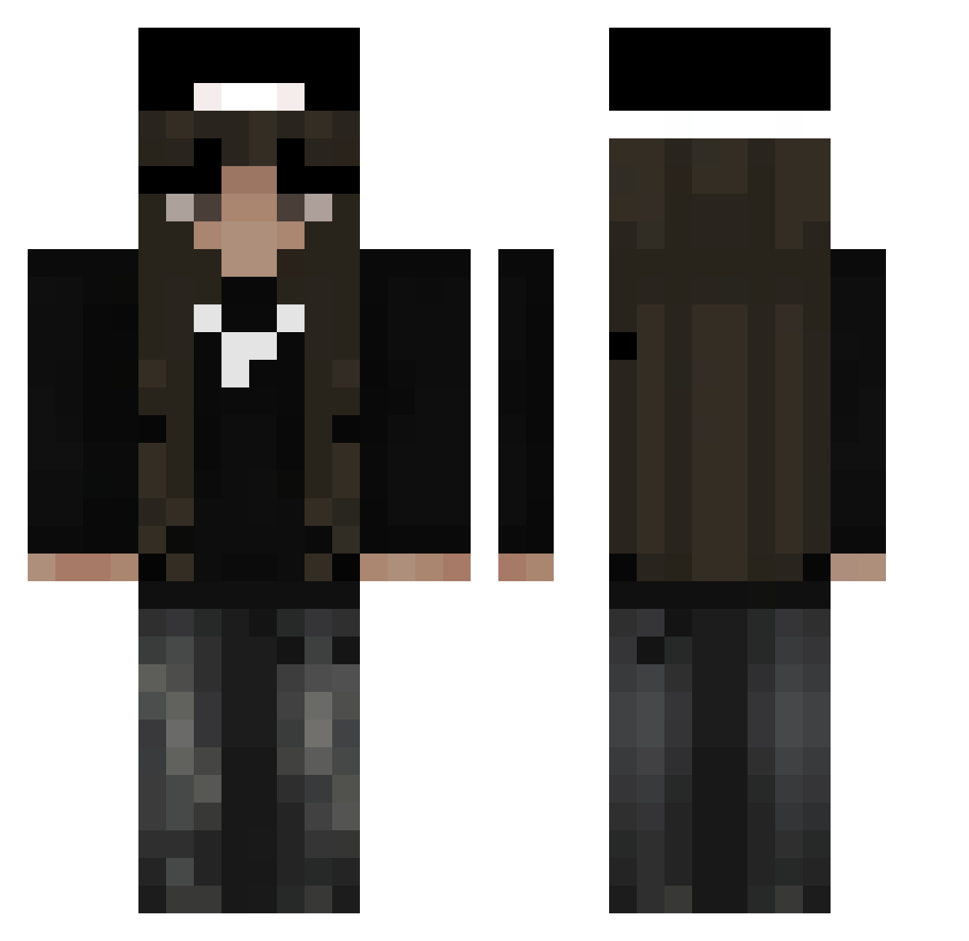 opeens Minecraft skin, front and back view