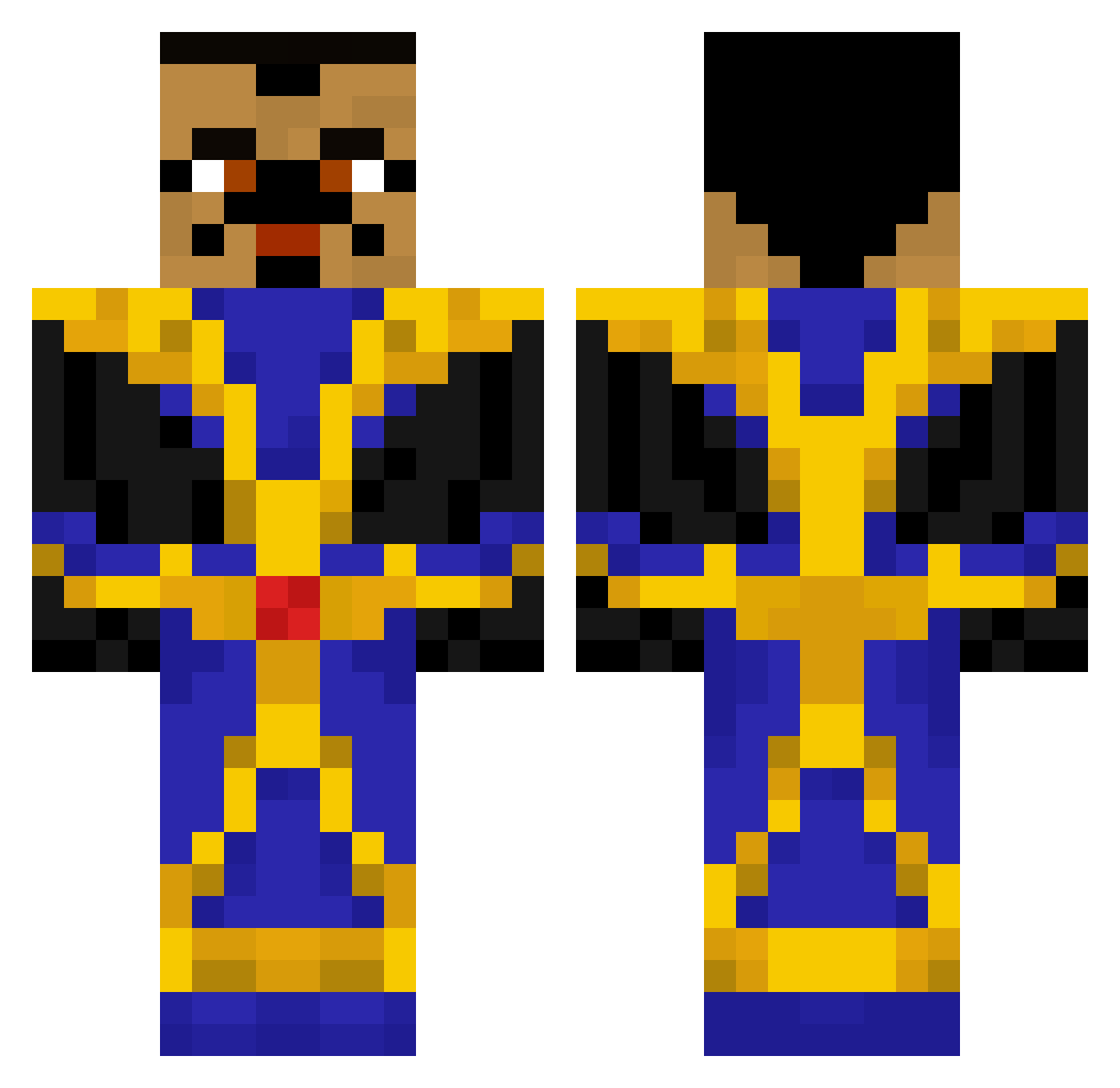 Hector_Escorpion Minecraft skin, front and back view