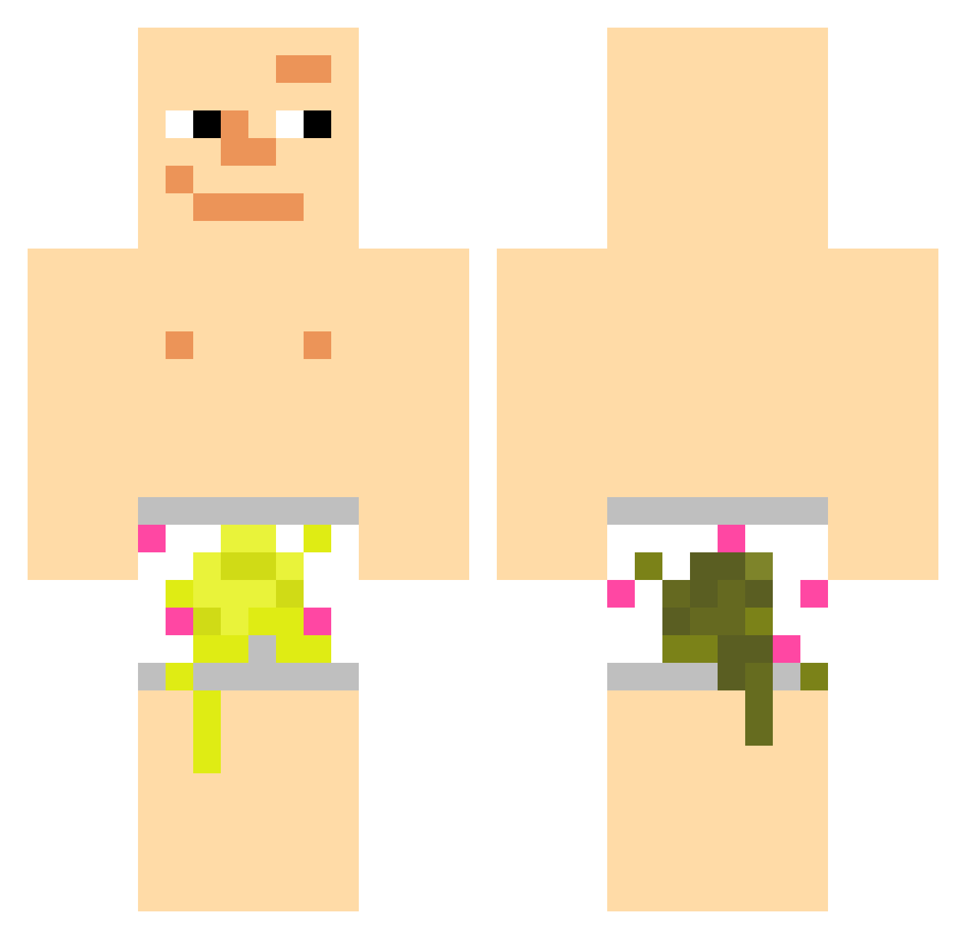 BUDDERCHICKEN_69 Minecraft skin, front and back view