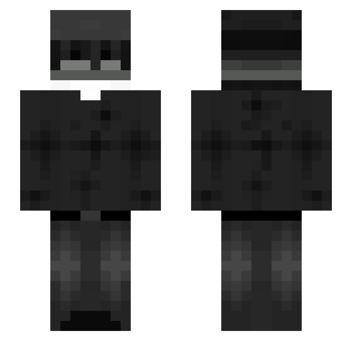 azukezz Minecraft skin, front and back view
