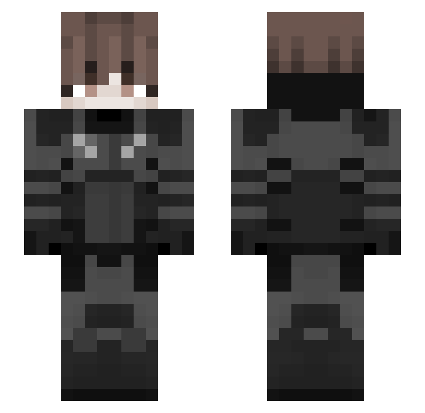 Seybtw Minecraft skin, front and back view