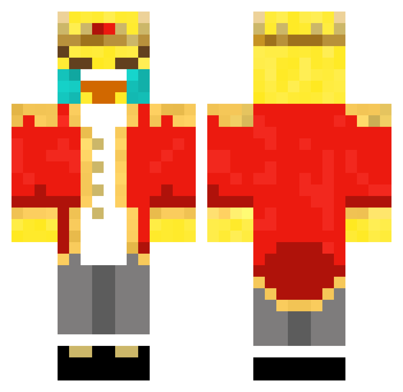 some_idot Minecraft skin, front and back view
