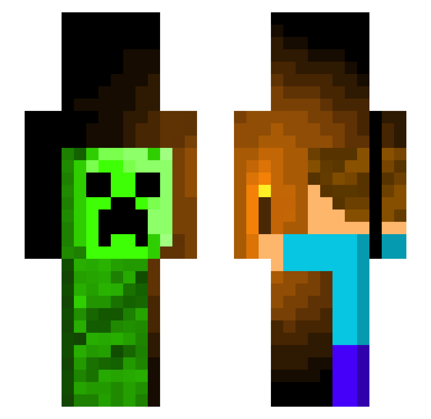 Spider365 Minecraft skin, front and back view