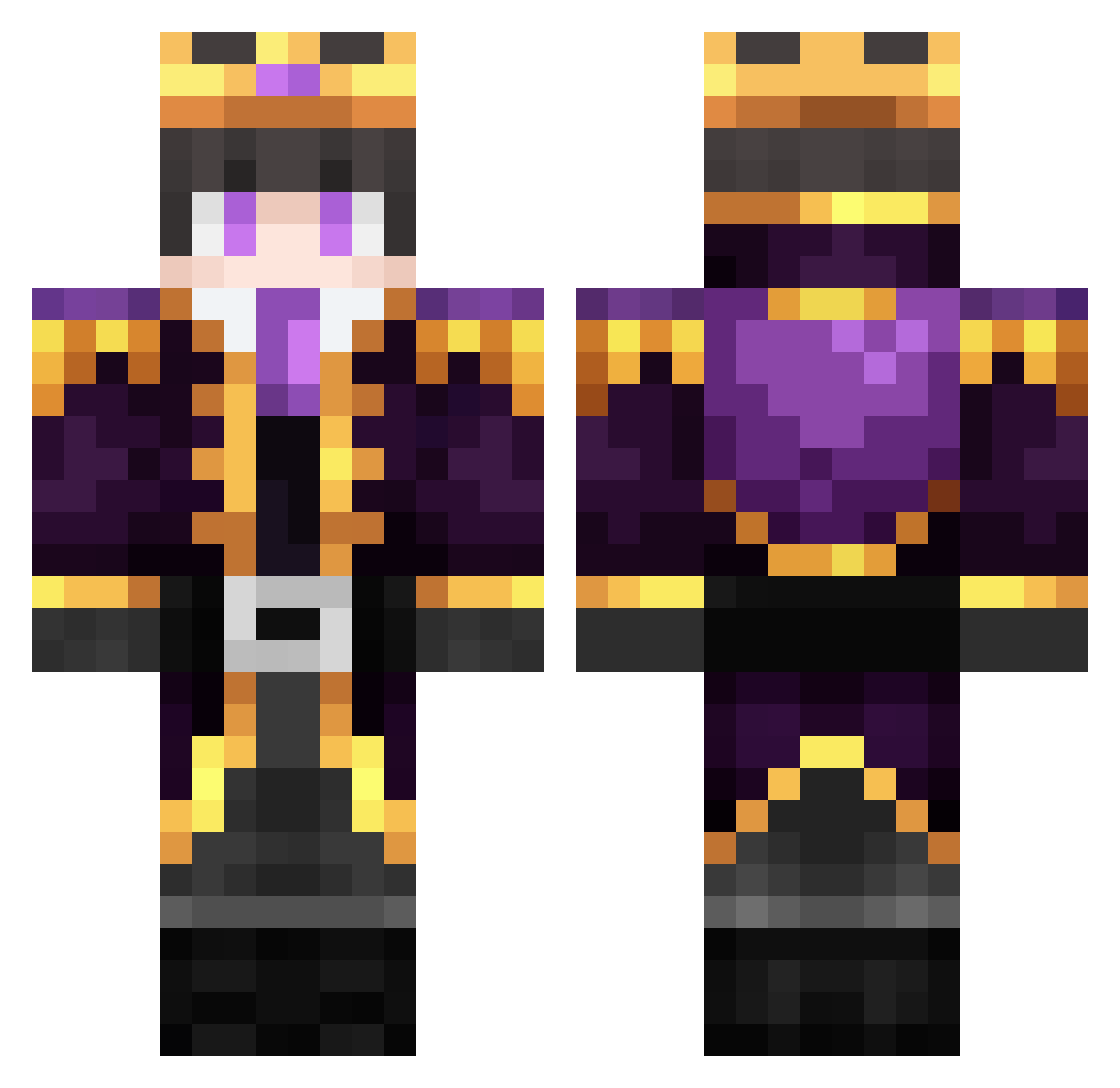KAISER144 Minecraft skin, front and back view
