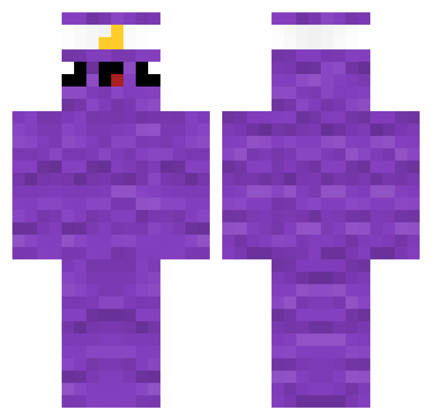 Renn_Moon Minecraft skin, front and back view
