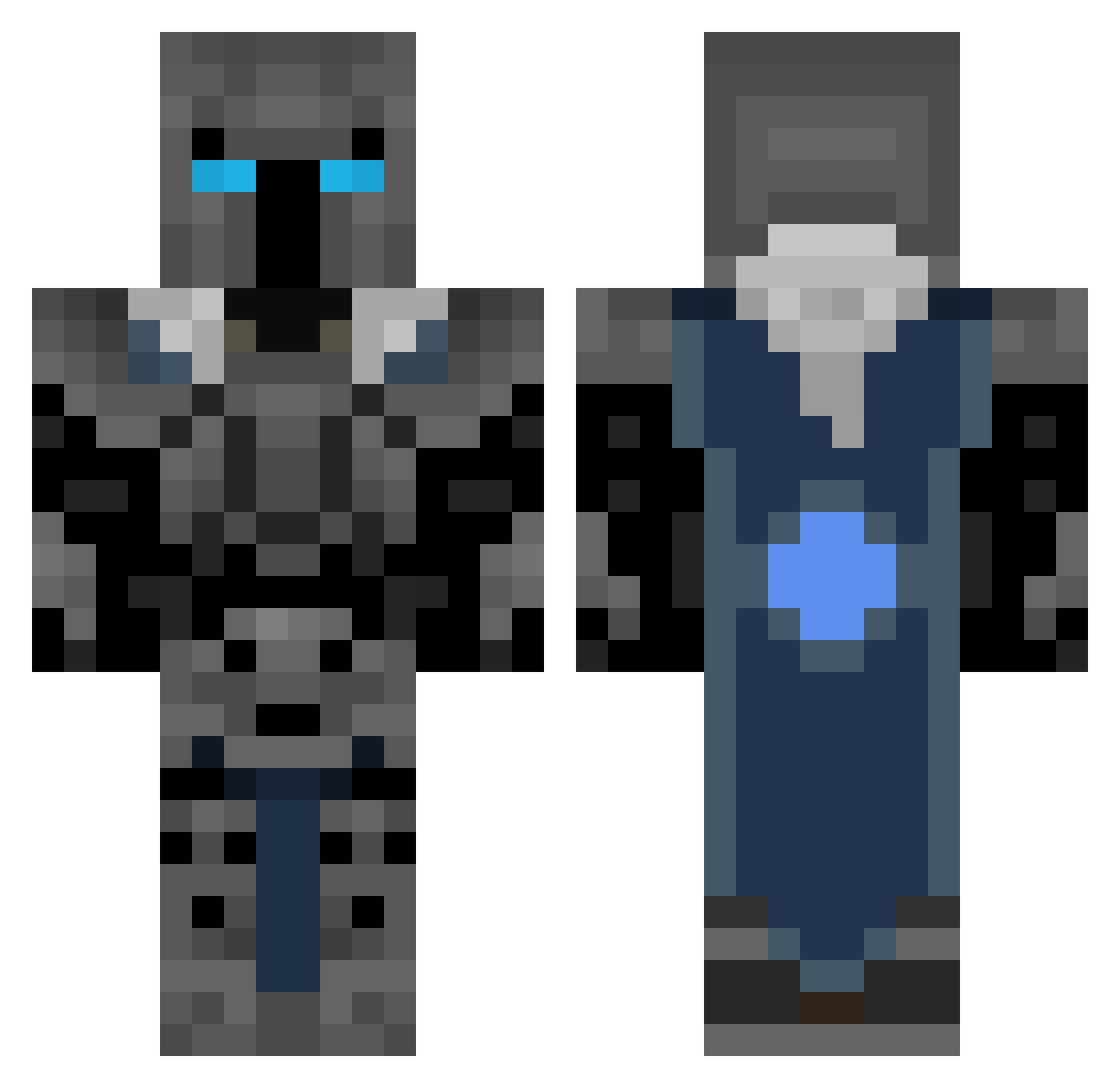 The_Awk_Musician Minecraft skin, front and back view