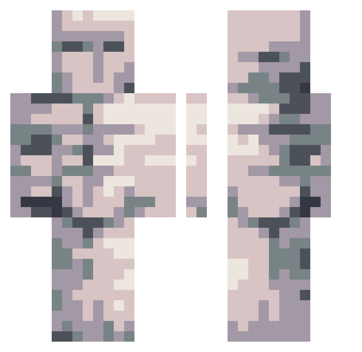 WidukindNL Minecraft skin, front and back view
