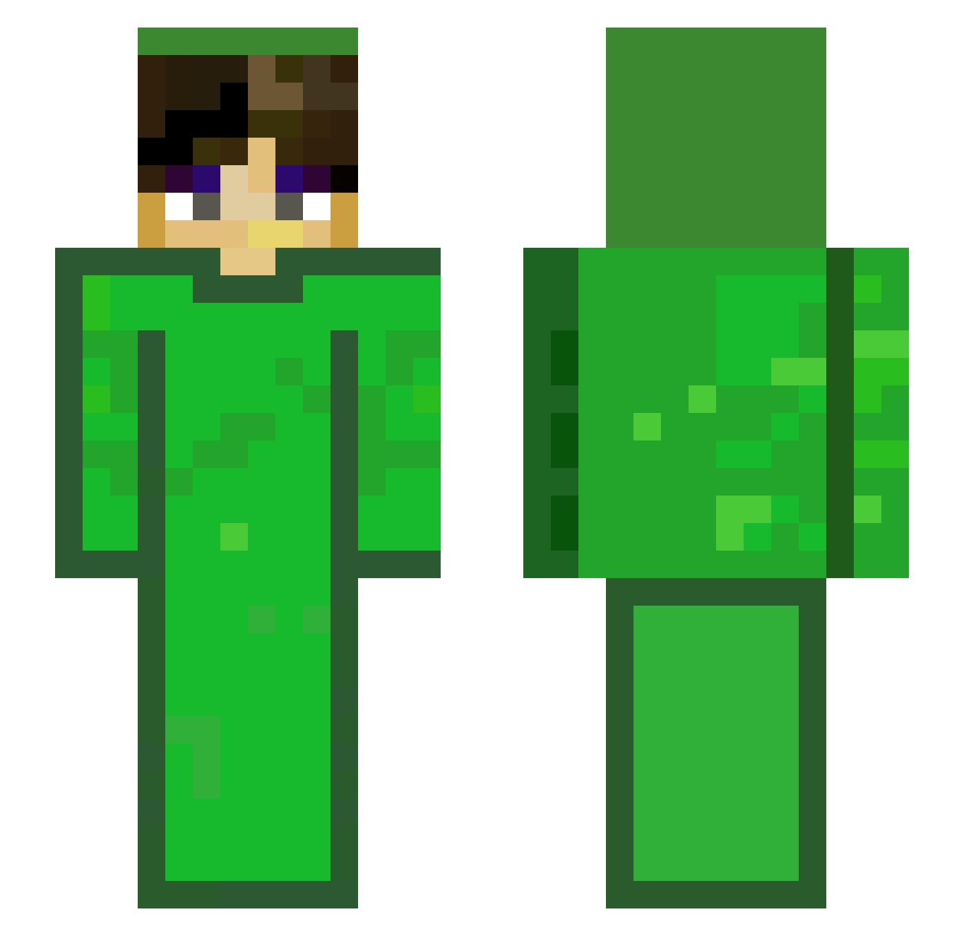 The_Demon_Boy Minecraft skin, front and back view