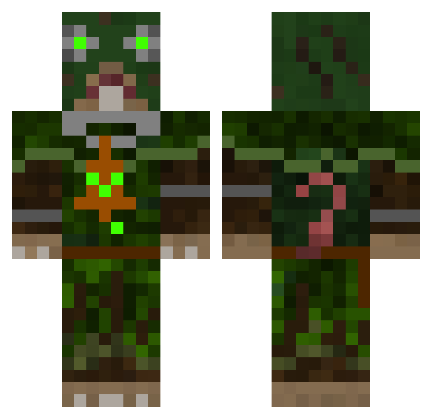 T_Bags Minecraft skin, front and back view