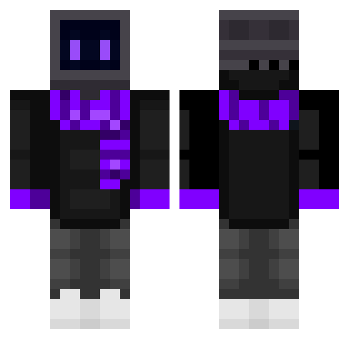Sise4ki Minecraft skin, front and back view